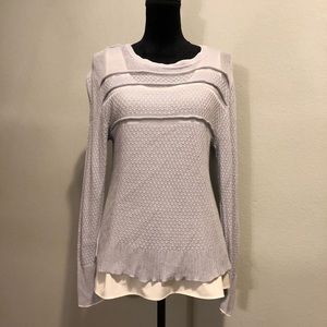 Simply Vera Woven Sweater w/attached sheer tank